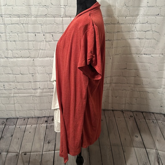 Heart Soul Ruffle Top/Cardigan Combo Blouse 3x - Picture 7 of 11